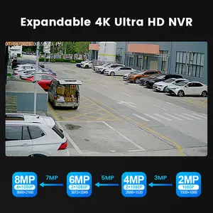 H.265 8 channel POE NVR p2p perekam video jaringan tampilan jarak jauh 4k 8mp tampilan definisi tinggi cctv pengawasan 8ch tuya nvr