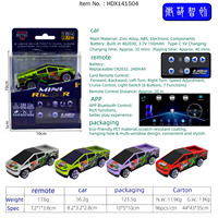 Voiture de course électrique miniature télécommandée 1:64 en alliage de précision à 7 canaux, contrôlée par application, avec chargeur – Utilisation intérieure/extérieure