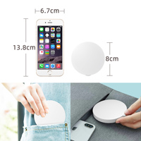 Miroir de maquillage pliable compact de poche personnalisé de luxe, mini miroir de voyage portable, petit miroir pliable de haute qualité pour cosmétiques