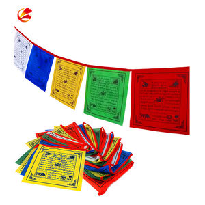 Дешевый новый дизайн, буддийский молитвенный флаг, рекламная печать на заказ, полноцветные декоративные уличные Тибетские буддийские молитвенные флаги - Product Image 3