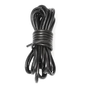Cowhide <b>Rope</b> Black Round 3 Strand Twisted Jewelry Making Material For <b>Bracelet</b> Necklace DIY Accessories - Product Image 3