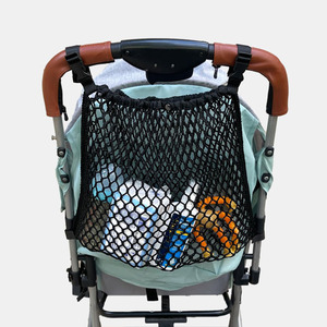 Factory Baby Stroller Organizer <b>Hanging</b> <b>Bags</b> Golf Cart Cargo Net Mesh Storage <b>Bag</b> Large Space Non-Slip Accessories Black - Product Image 4