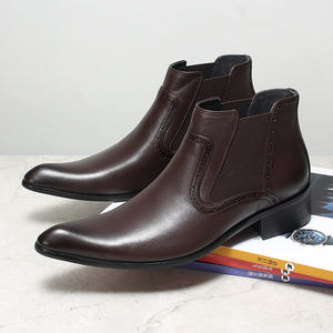 Botas de Trabajo para Hombre, con Cordones en el Tobillo, de Cuero Genuino con Estampado de Cocodrilo, Suela de Goma, para Primavera y Otoño - Product Image 5