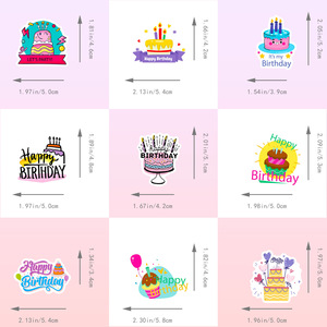 50 Pezzi Adesivi per Torta a Tema Buon <span class=keywords><strong>Compleanno</strong></span>, <span class=keywords><strong>Auguri</strong></span> di <span class=keywords><strong>Compleanno</strong></span>, Graffiti Fai-da-Te, Adesivi Impermeabili per Skateboard Decorativi - Product Image 6