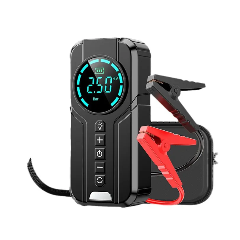 Car Jump Starter Air Pump For Car Tires Emergency Power Supply Portable Air Compressor Auto Portable Battery Starter