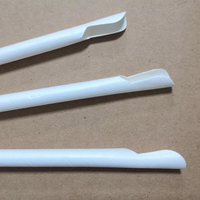 Paille blanche en forme de cuillère, diamètre 10mm, 4 couches pour l'eau glacée