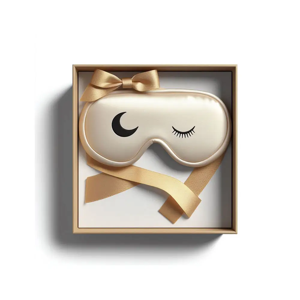 Masque pour les yeux en soie pure portable de relaxation Premium Sleep avec logo personnalisé pour un confort ultime
