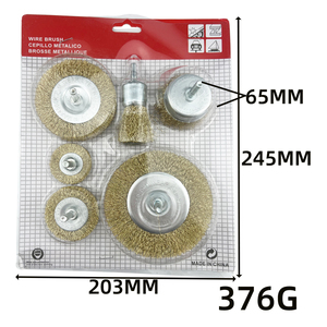 Lot de 6 brosses métalliques en laiton avec tige de 6 mm pour <span class=keywords><strong>perceuse</strong></span>, pour nettoyer la <span class=keywords><strong>rouille</strong></span>, la peinture, l'oxyde et les soudures, outil de polissage - Product Image 3