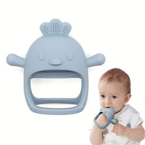 Gant de dentition en silicone souple sans BPA anti-chute pour bébés, gant de dentition pour bébés, personnalisé en gros - Product Image 1