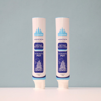 Tube en plastique bleu-blanc 120ml 150ml pour emballage de dentifrice Doctor Flip Cap Cream Squeezer