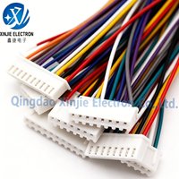 Kabel Harness Konektor Multi-Warna 10-Pin JST XH 2.54mm Custom Pabrik /CE dengan Kawat Tembaga Berlapis Timah untuk Sepeda Motor dan Mobil