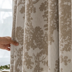 Français rétro Bayberry arbre Chenille Jacquard épaissi <span class=keywords><strong>rideau</strong></span> occultant fini en gros salon balcon <span class=keywords><strong>baie</strong></span> vitrée - Product Image 4
