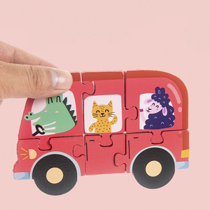 Juguete de madera <span class=keywords><strong>para</strong></span> niños pequeños, puzle 3d de aprendizaje escénico, educativo <span class=keywords><strong>preescolar</strong></span>, Montessori - Product Image 2