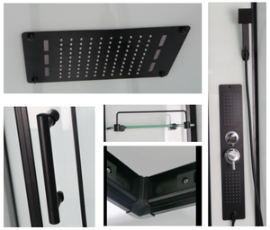 Fast Fit Easy Click Montages ystem Quadrat Modernes Duschbad 90x90x210cm Duschkabine Glas dusch kabine - Product Image 4