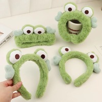 Épingle à cheveux unisexe en peluche faite à la main, motif grenouille verte de dessin animé, pour automne-hiver, accessoire de mode mignon et original, vente en gros