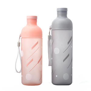 Bouteille à boire avec couvercle à deux couvercles, en plastique, Tritan, gris, avec corde, 2020 ml, nouveau Design, 600 - Product Image 2