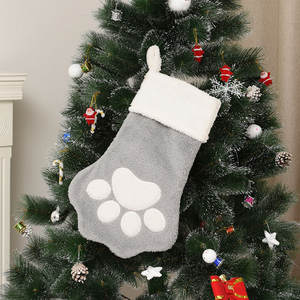 Wool Paw <b>Stocking</b> Fashionable Large Hanging for Pets Bulk Paw Shaped <b>Christmas</b> <b>Stocking</b> - Product Image 3