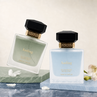 Flacon de parfum carré de luxe en verre vide de 100 ml avec col cranté, personnalisable et imprimable, par Anding Stock
