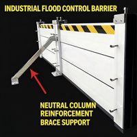 Barrière anti-inondation modulaire en aluminium, adaptée aux garages domestiques, aux porches commerciaux et aux barrières anti-inondation résistantes aux tempêtes