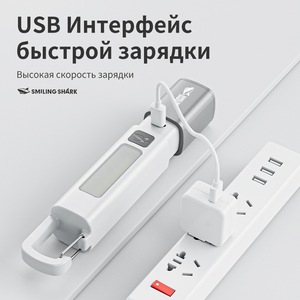 Smiling Shark Penlight Rechargeable <b>Led</b> <b>Flashlight</b> For Camping Outdoor Lighting With Dimmer Aluminum Alloy Body - Product Image 5