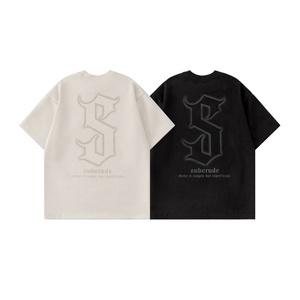 T-shirt Homme Printemps-Été Nouvelle Collection Street Retro Marque 100% Coton Broderie Imprimée Respirant Manches Courtes Coupe Classique - Product Image 2