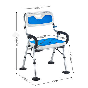 Senior Disabled Pregnant Safety Care Shower Assist Backrest Medical <strong>Chair</strong> Senior Non-slip Shower Stool Portable Shower Stool - Product Image 5