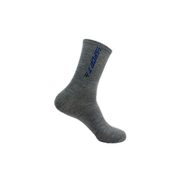 Chaussettes de sport personnalisées midi pour hommes de qualité en coton tricoté blanc en polyester avec motif de lettres quatre saisons adaptées