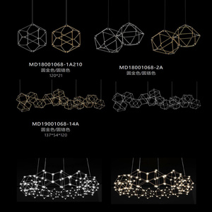 ECOJAS CL-003 Moderne lumière lustre de luxe plein <span class=keywords><strong>d</strong></span>'étoiles art personnalité duplex longue lustre étoile tomber pendentif lampe - Product Image 4