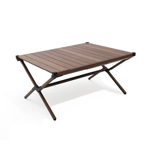 Mesa Plegable para Exteriores Explorer, Aleación de Aluminio, 90x70x43cm, Rectangular, Base Cruzada, Portátil, para Camping y Picnic - Product Image 1