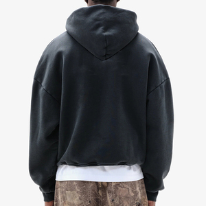 Moletom Azul Oversized com Bolso Frontal e Punhos Canelados, Casual, Caimento Solto, Pulôver Plus Size Masculino - Product Image 2