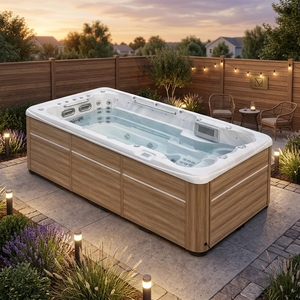 VIRLUX Spa de Natación Exterior con Generador de Corriente Potente, 59 Jets <span class=keywords><strong>para</strong></span> Jardín/Patio, Piscina <span class=keywords><strong>para</strong></span> Adultos, Capacidad <span class=keywords><strong>para</strong></span> 3 Adultos, 13,800L - Product Image 1