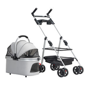 कई कार्यों को अलग करने योग्य पालतू स्टलर फोल्डेबल दोहरी व्हील शॉक अवशोषण पालतू वैगन - Product Image 1