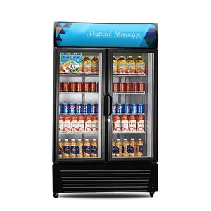 फ्रिज वाणिज्यिक कांच दरवाजा पेय प्रदर्शन कूलर सुपरमार्केट के लिए रेफ्रिजरेटर