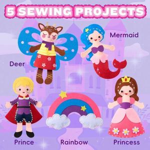 New Design Felt Sewing <b>Kit</b> Kids <b>DIY</b> Crafts Girls Boys Early Educational Toy for Learning Sewing Fine Motor Skills - Product Image 3