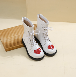 Nouvelles Bottes Courtes en Cuir pour Enfants et Grandes Filles, Style Princesse, avec Dentelle, pour l'Automne et l'Hiver - Product Image 4