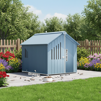 Maison pour chien et chat en bois massif moderne de grande taille pour l'extérieur avec une conception fermée, fonction imperméable et chaude, circulation d'air forte pour toutes les saisons