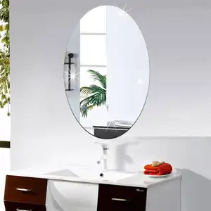 High Quality Acrylic Oval Customizable Fall Resistant Removable Bathroom Living Room Wardrobe Bedroom Acrylic Mirror Sticker