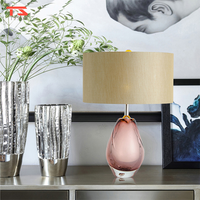 Top Vente Économiser de L'espace Petite Quantité Minimale De Commande Classique Créatif Peint À La Main Lampe de Table En Verre D'approvisionnement de Fabricant