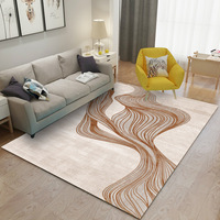 Tapis en velours cristal abstrait nordique, fabriqué à la machine, moderne, absorbant, couverture pour la maison, salon, table basse, hôtel, bureau