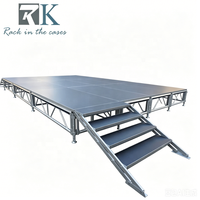 Scène d'événement extérieure durable avec escalier, plateforme modulaire, scène de concert