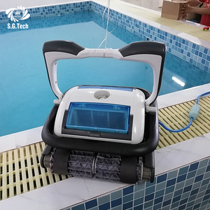 Robot de nettoyage de piscine à couronne d'eau 4 modes de nettoyage avec télécommande sans fil ou contrôle d'application de téléphone portable peut nettoyer le mur de la piscine - Product Image 5