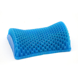 Almohada de Gel de Silicona con Diseño de Panal de Abeja para Automóvil, Espuma Viscoelástica Tejida Transpirable para Cuello y Columna Cervical - Product Image 6