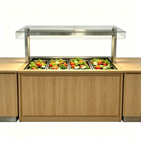 Bar à salades réfrigéré encastrable à 4 bacs pour buffet de restaurant commercial