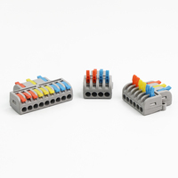 Borniers de connexion rapide à ressort, raccordement par compression, presse-étoupe, boîtier en acier, isolés, à enfiler, adhésifs