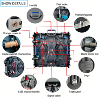 Écran LED P3.91 500X1000mm, 4500 Nits, haute luminosité, écran LED à raccordement sans soudure, pour événements scéniques en extérieur