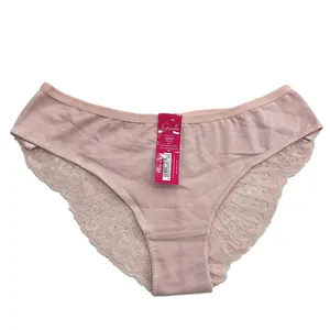 Vente en gros de 6 couleurs de sous-vêtements respirants en dentelle sexy pour femmes culotte en coton pour femmes