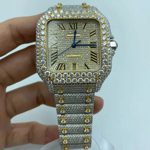 นาฬิกาข้อมือ ETA Sport Pass Diamond Tester Moissanite ระบบจักรกล ตัวเรือนสแตนเลส หน้าปัดแบบเข็ม ประดับเพชรเต็มเรือน สไตล์ฮิปฮอป ขายส่ง - Product Image 2