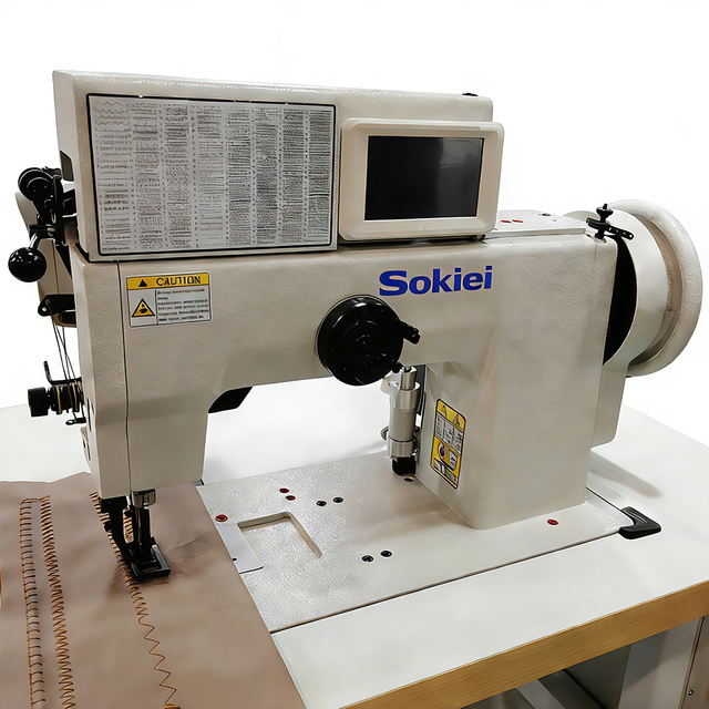 Industrial Shoes Side Sole Walking Foot Lock Stitch Sewing Machine with Motor Mechanical Operation
