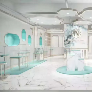 Funroad Custom-Made katı ahşap mobilya vitrin alışveriş merkezlerinde moda mağaza ekranları iç<span class=keywords><strong>in</strong></span> Modern takı mağazası iç<span class=keywords><strong>in</strong></span> - Product Image 1