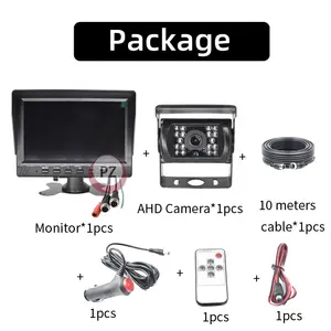 Câble à 4 broches 7 pouces Ips pour moniteur de véhicule, système de caméra de recul Ahd 720p 1080p Hd